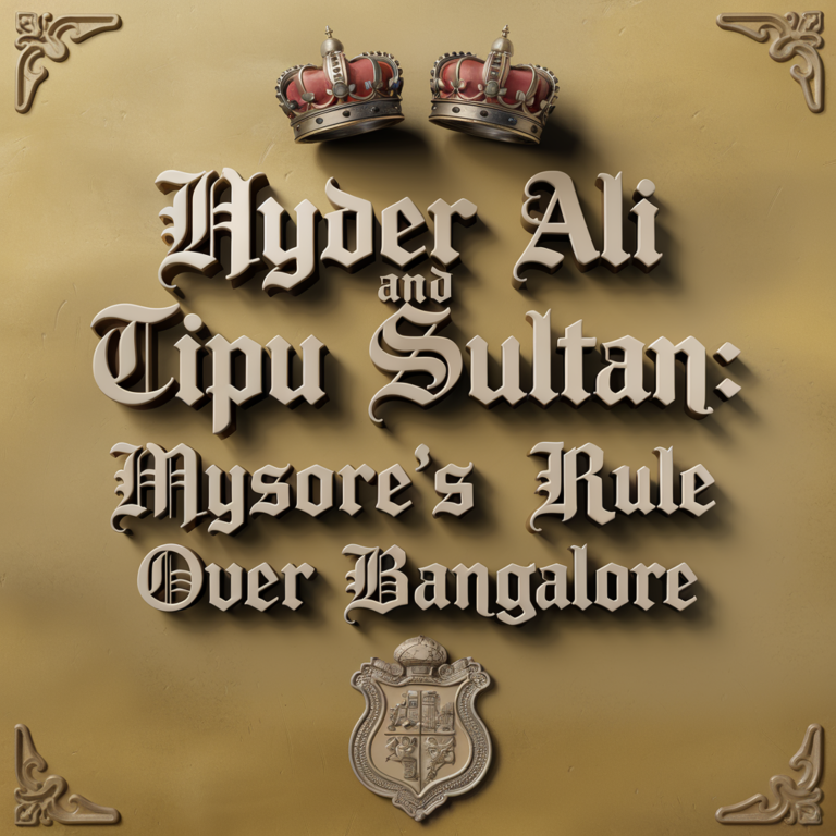 Hyder Ali and Tipu Sultan: Mysore's Rule Over Bangalore